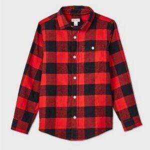 Cat & Jack plaid button up shirt for boys